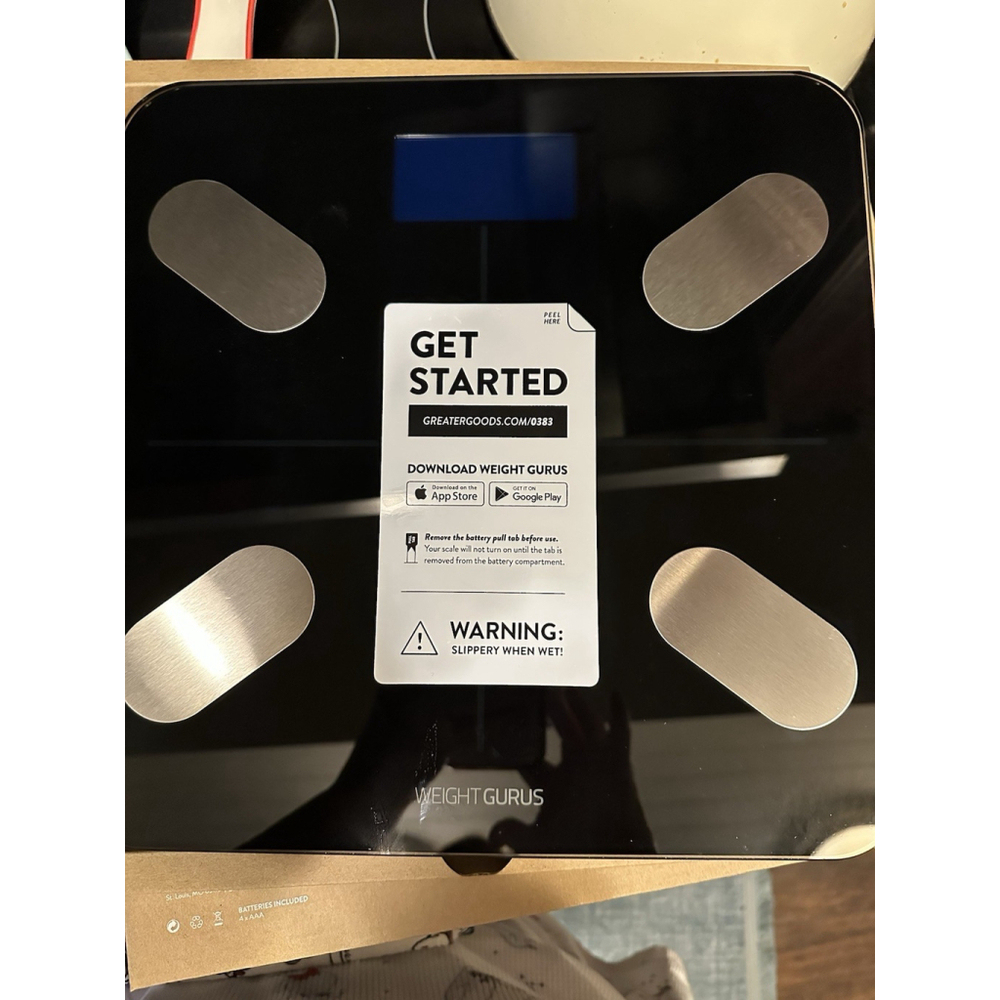 Weight Gurus Bluetooth Smart Connected Body Fat Scale With Large Backlit Oa7